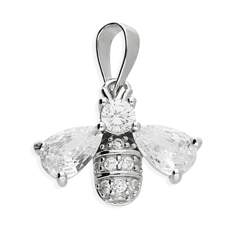 Cubic Zirconia Bee Pendant