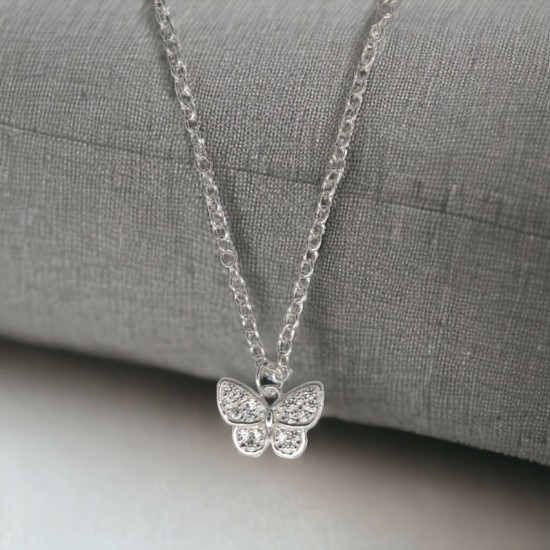 Cubic Zirconia Butterfly pendant