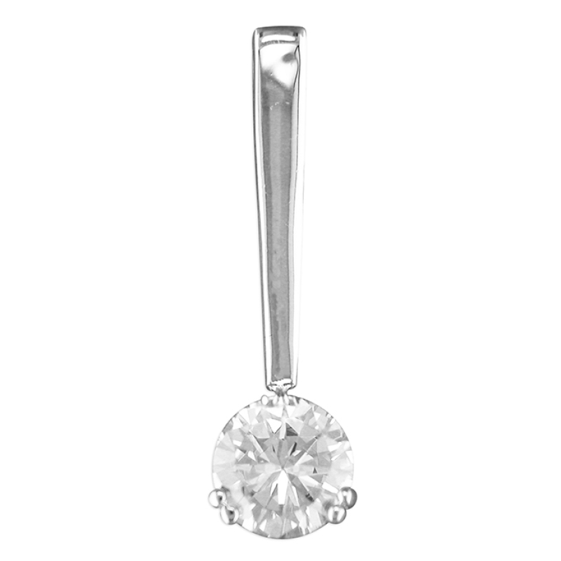 Cubic Zirconia Solitaire Pendant