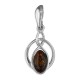 Amber circle pendant