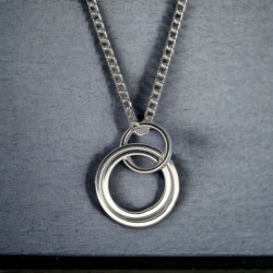 Sterling Silver double circle pendant