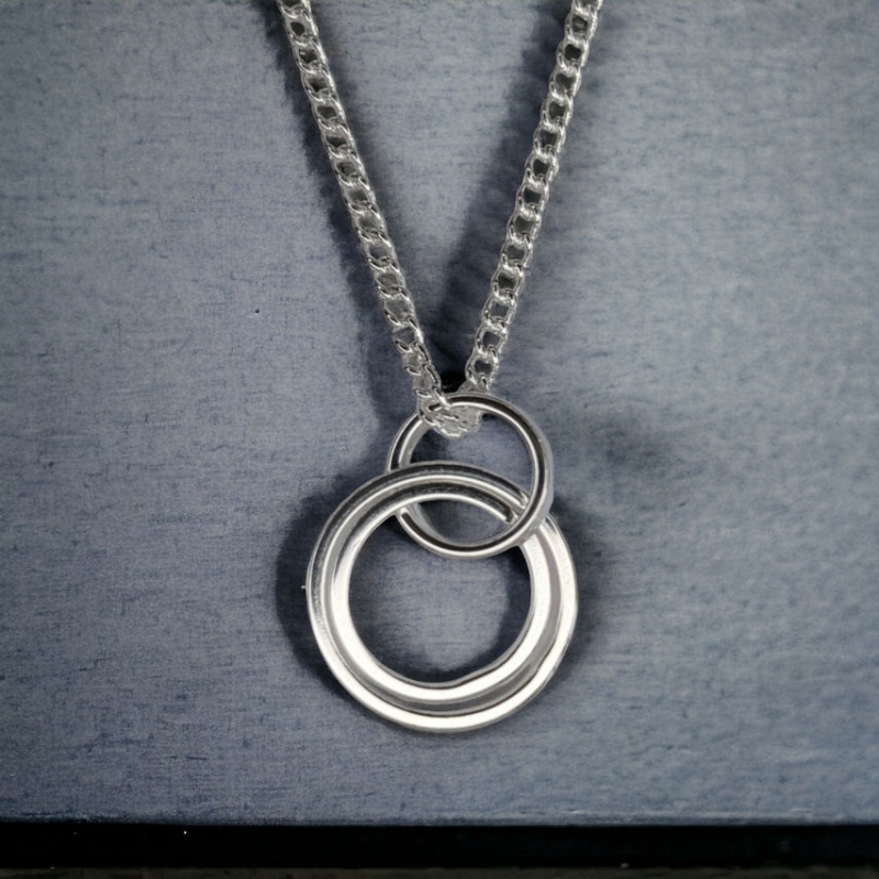 Sterling Silver Double Circle Pendant