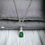 Emerald Cubic Zirconia Pendant