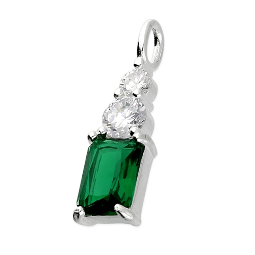 Emerald Cubic Zirconia Pendant