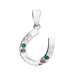 Cubic Zirconia horseshoe pendant