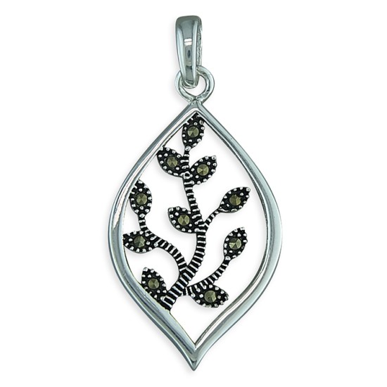 Marcasite branches pendant