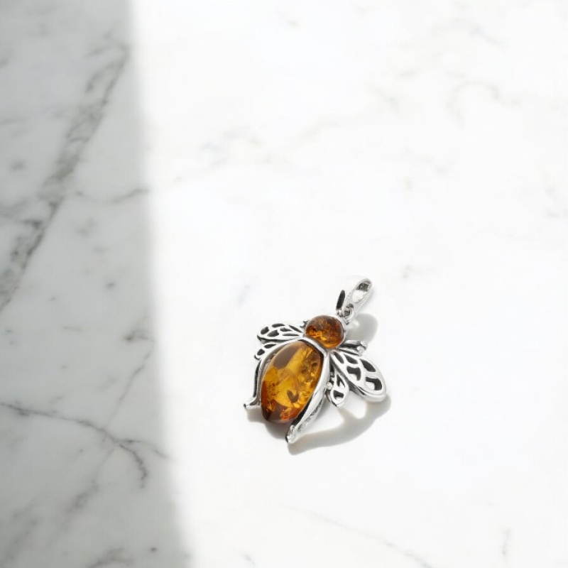 Amber Bee Pendant