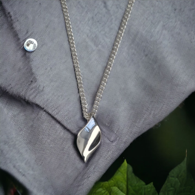 Sterling Silver Leaf Pendant