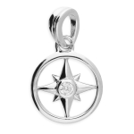 Cubic Zirconia Compass Pendant