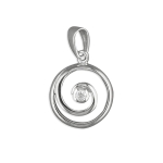 Cubic Zirconia Spiral Pendant