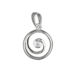 Cubic Zirconia spiral pendant