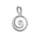 Cubic Zirconia spiral pendant