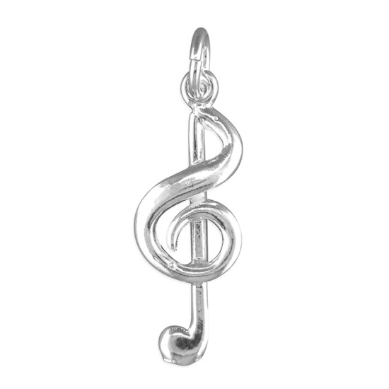 Sterling Silver Treble Clef pendant