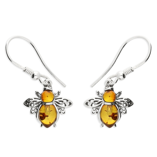 Amber Bee Earrings