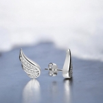 Clear Cubic Zirconia Wing Earrings Clear Cubic Zirconia Wing Earrings