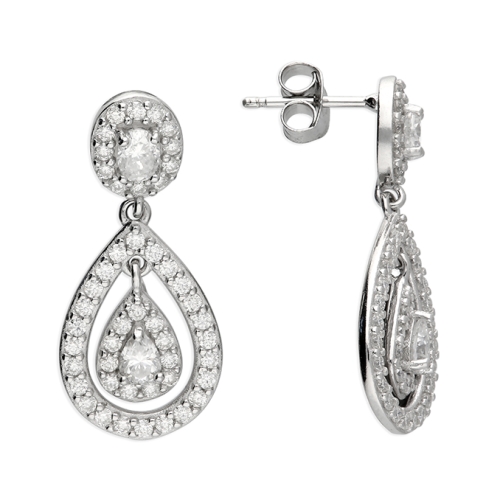 Teardrop Moissanite Earrings