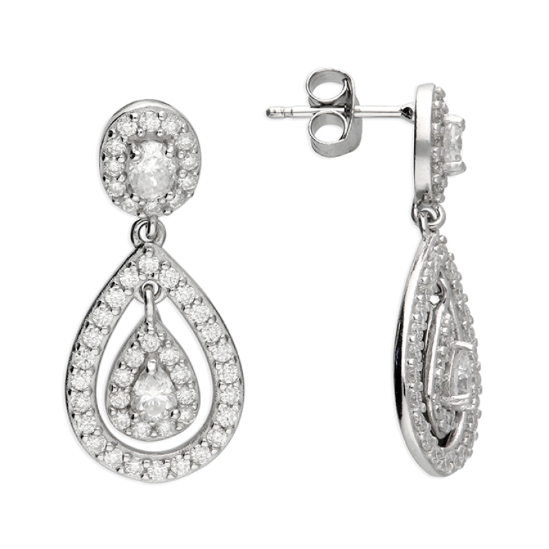 Teardrop Moissanite Earrings