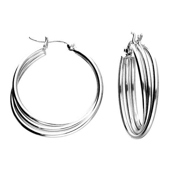 Triple twist earrings