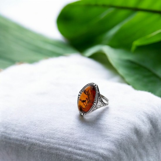 Adjustable Amber ring