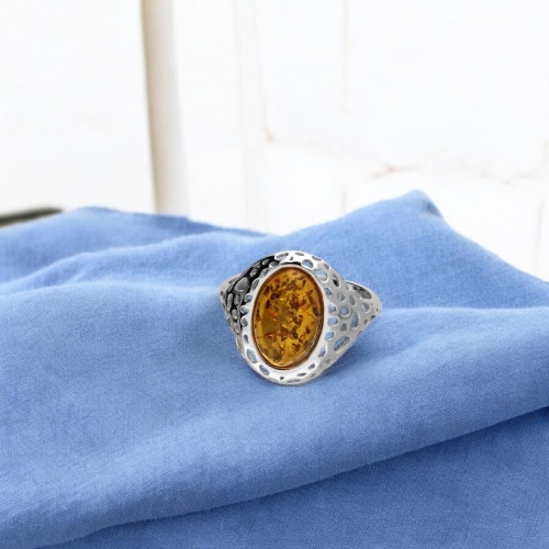 Amber Oval Ring