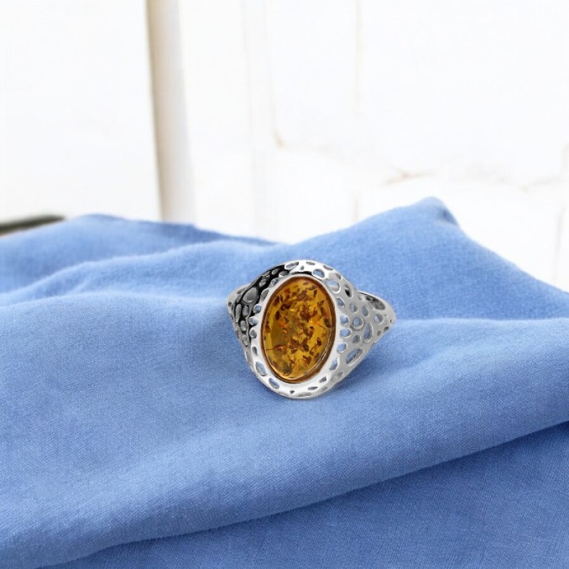 Amber Oval Ring Amber Oval Ring