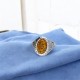 Amber oval ring