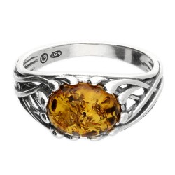 Amber woven ring