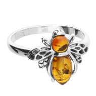 Amber bee ring