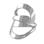 Silver Crossover Ring