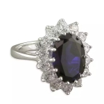 Sapphire And Cubic Zirconia Ring