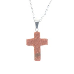 Stone cross pendant 1