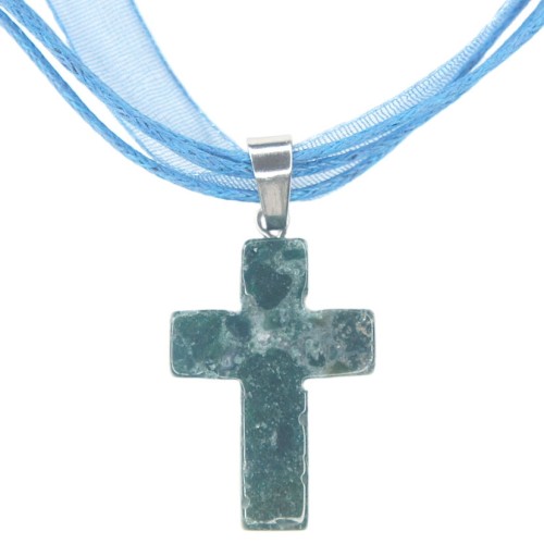 Stone cross pendant 10