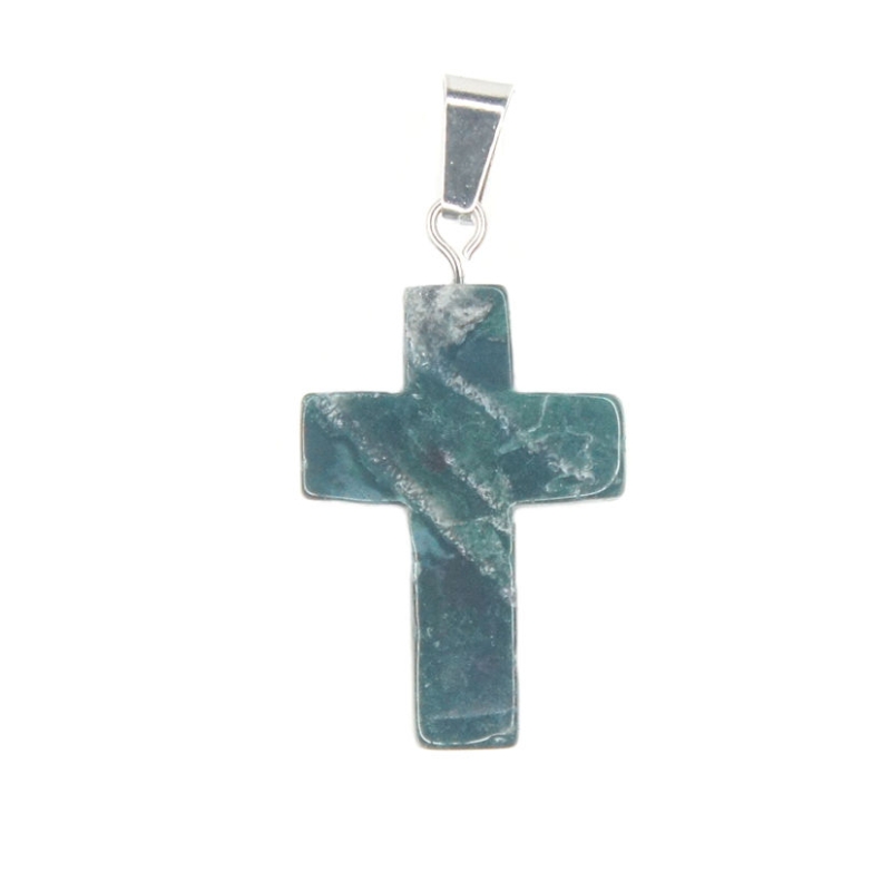 Stone Cross Pendant 8 Stone Cross Pendant 8