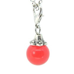 Blood orange glass ball dangle