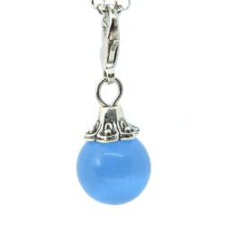Blue glass ball dangle