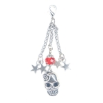 Skull And Crystal Charm Dangle