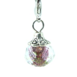 Clear brown flower crystal dangle