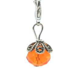 Orange crystal dangle