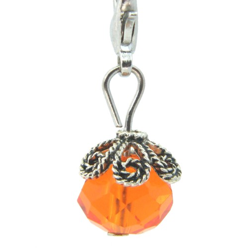 Orange crystal dangle