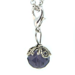 Clear Purple crystal dangle