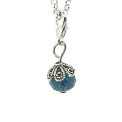 Sapphire blue crystal dangle