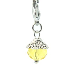 Clear yellow crystal dangle