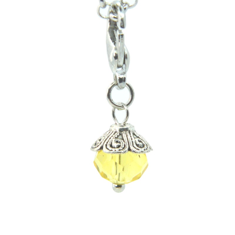 Clear Yellow Crystal Dangle