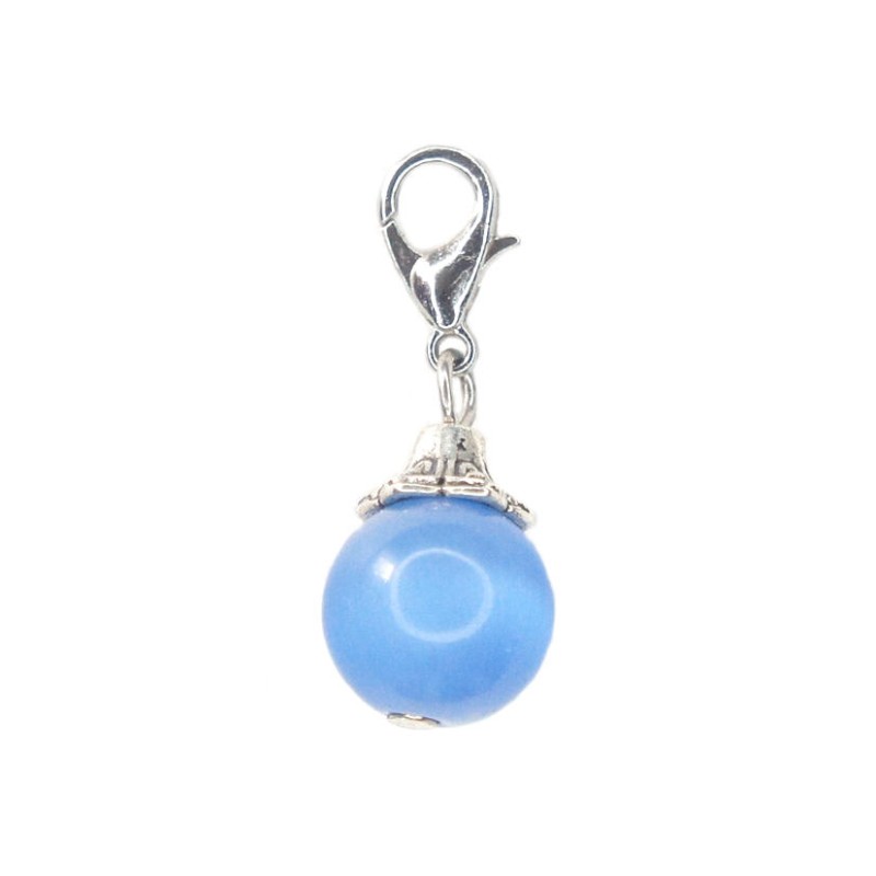 Cornflower Blue Glass Ball Dangle