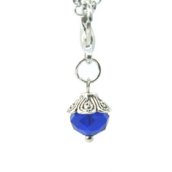 Clear blue crystal dangle