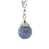 Dark purple glass ball dangle