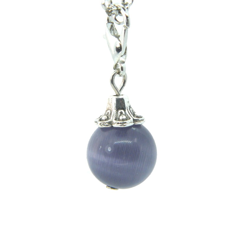 Dark Purple Glass Ball Dangle