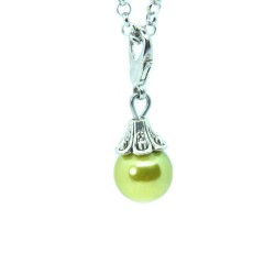Golden shimmer ball dangle
