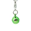 Green metallic bell dangle