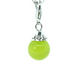 Green glass ball dangle